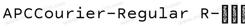 APCCourier-Regular R字体转换